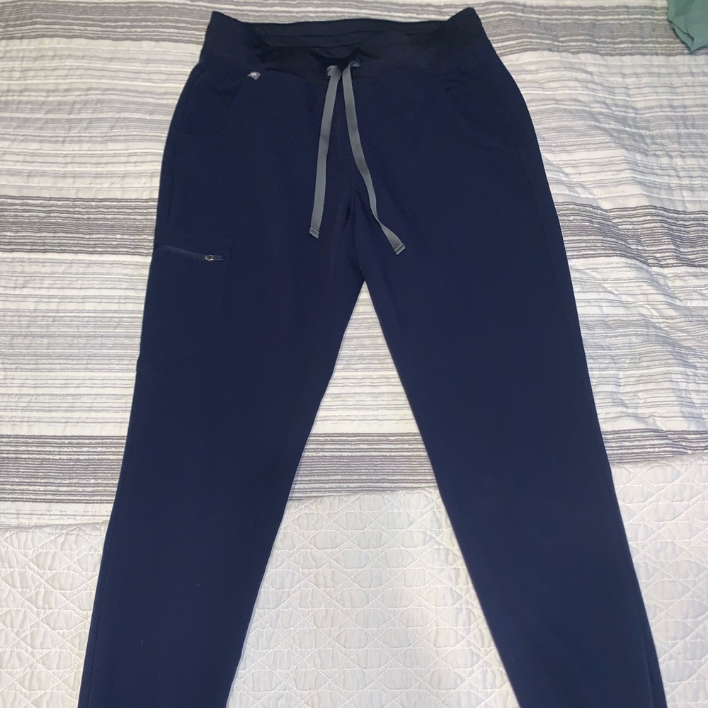 Navy Blue Figs Scrub Bottoms